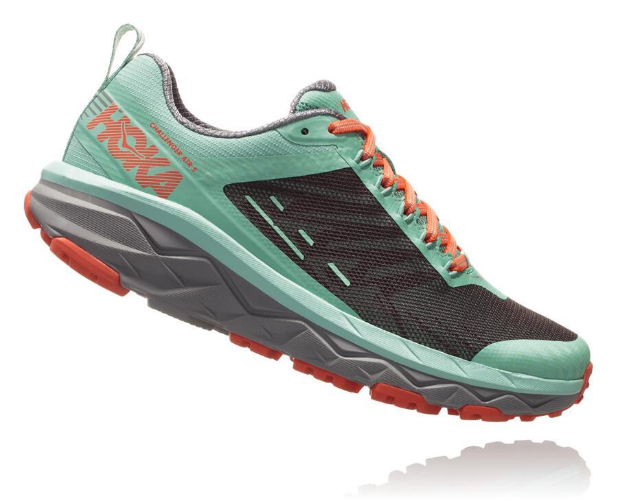 Tenis Trail Hoka One One Feminino Verdes/Pretas - Challenger Atr 5 - 368-VTLIJP